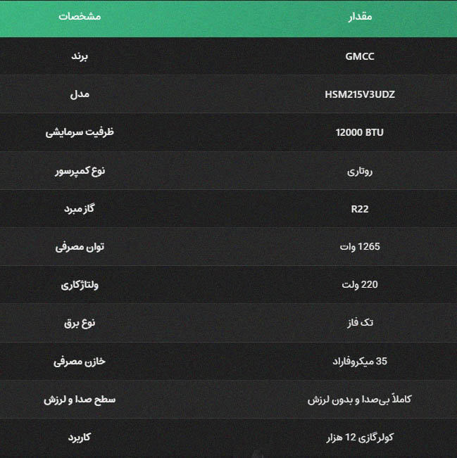 مشخصات فنی کمپرسور