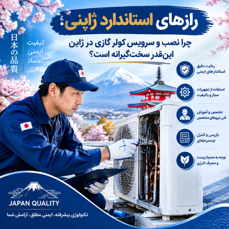 رازهای استاندارد ژاپنی؛ چرا نصب و سرویس کولر گازی در ژاپن این‌قدر سخت‌گیرانه است؟